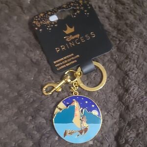 Disney Ariel Gold-Tone Enamel Key & Card Holder Charm - Blue